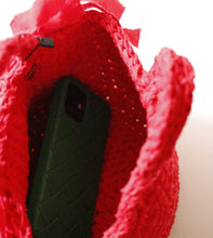 Load image into Gallery viewer, Sakiami Red fringe bag by Miki Kawamura