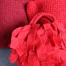 Load image into Gallery viewer, Sakiami Red fringe bag by Miki Kawamura