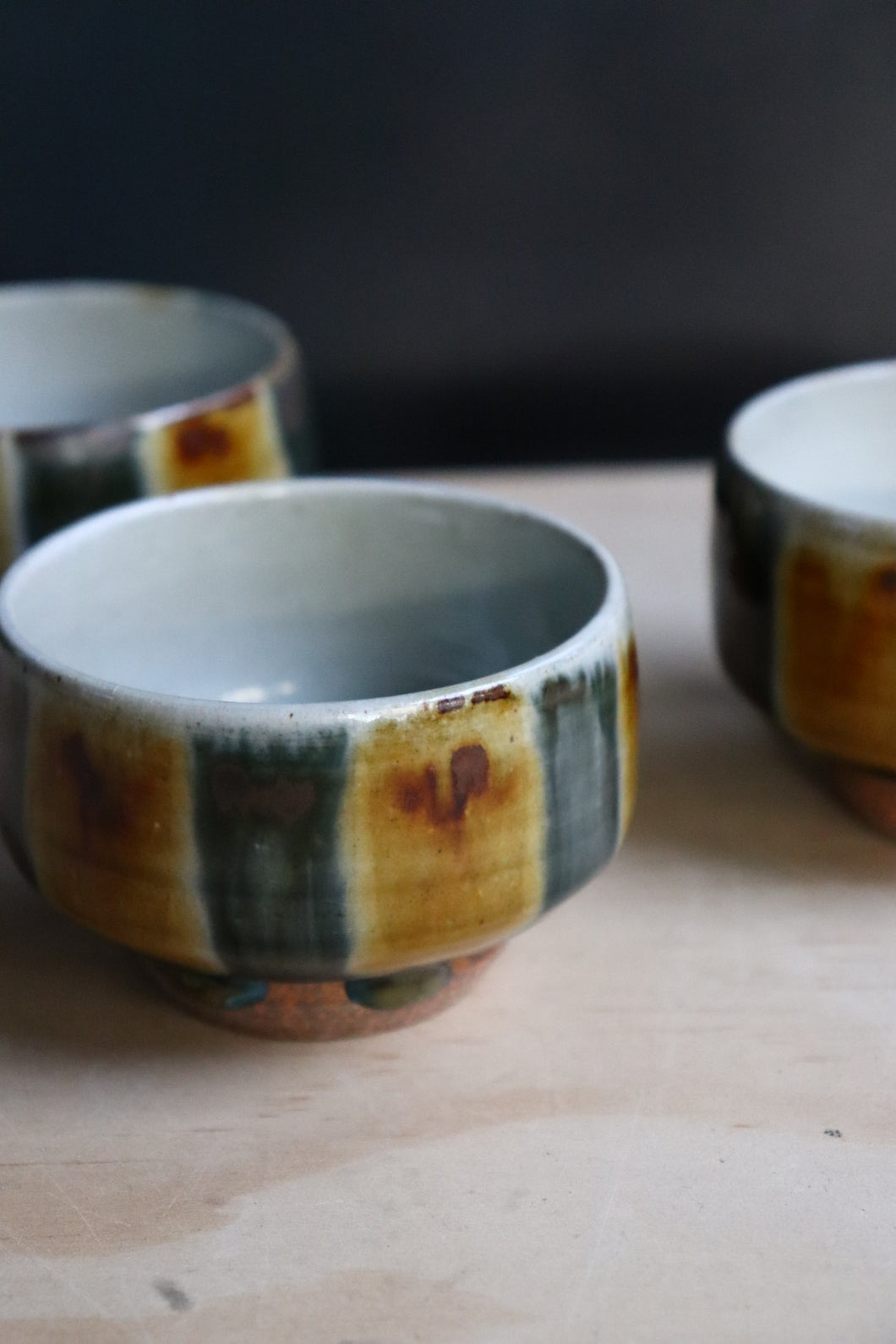 Yunomi cup  striped  / Sodeshi pottery